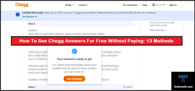 How To See Chegg Answers For Free Without Paying 13 Methods