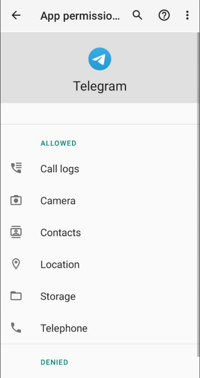 Under App Permissions